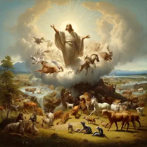 24. Och Gud sade: Låt jorden frambringa levande varelser efter sin art: boskap, kräldjur och vilda djur på jorden efter sin art. Och det blev så.