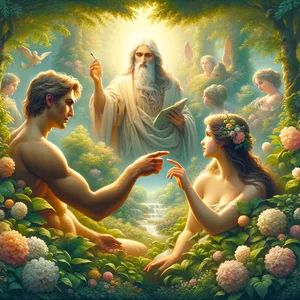 27. Och Gud skapade människan i sin bild, i Guds bild skapade han henne; man och kvinna skapade han dem.