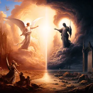 4. Och Gud såg att ljuset var gott. Gud skiljde ljuset från mörkret.