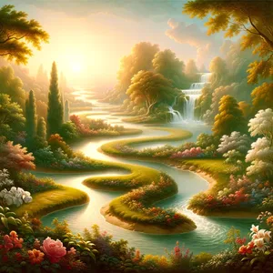 10. En flod gick ut från Eden för att vattna trädgården, och därifrån delade den sig och blev fyra huvudfloder.