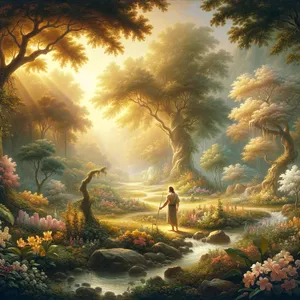 15. Herren Gud tog människan och satte henne i Edens trädgård för att bruka och vårda den.