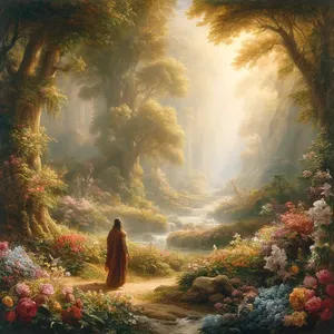 8. Herren Gud planterade en trädgård i Eden, i öster; och där satte han människan som han hade format.