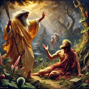 18. Törne och tistel skall den bära åt dig, och du skall äta av markens örter.