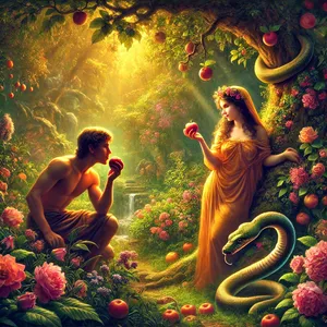 6. Och kvinnan såg att trädet var gott att äta av, och att det var en lust för ögonen, och ett härligt träd, eftersom man fick förstånd av det; och hon tog av dess frukt och åt; och hon gav också åt sin man, som var med henne, och han åt.