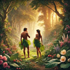 7. Då öppnades bådas ögon, och de blev varse att de var nakna; och de fäste ihop fikonlöv och gjorde sig höftskynken.