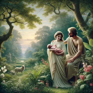 1. Adam låg med sin hustru Eva, och hon blev havande och födde Kain. Hon sade: Jag har fått en man genom Herren.