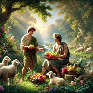 3. Efter en tid hände sig att Kain bar fram en offergåva till Herren av markens gröda.