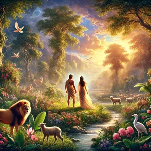 2. Till man och kvinna skapade han dem. Han välsignade dem och gav dem namnet människa, när de skapades.