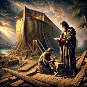 14. Gör dig en ark av goferträ och inred den med kamrar och bestryk den med jordbeck både på insidan och på utsidan.