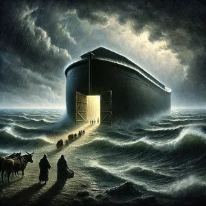 1. Herren sade till Noa: Gå in i arken med hela din familj, för jag har funnit att du ensam är rättfärdig inför mig i denna generation.