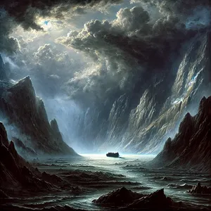 19. Vattnet steg högre och högre på jorden, så att alla höga berg under himlen täcktes.