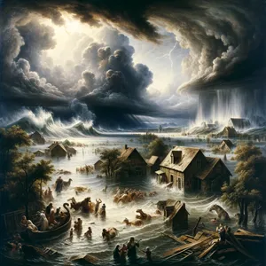 4. För om sju dagar ska jag låta det regna på jorden i fyrtio dagar och fyrtio nätter och utplåna alla levande varelser som jag har gjort från jordens yta.