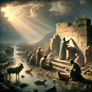 20. Noa byggde ett altare åt Herren och tog av alla rena fyrfotadjur och av alla rena fåglar och offrade brännoffer på altaret.