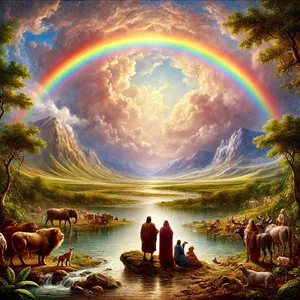 11. Jag upprättar mitt förbund med er: Aldrig mer skall allt kött utplånas genom flodens vatten, aldrig mer skall en flod komma för att fördärva jorden.