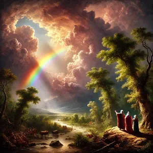 14. När jag låter moln stiga upp över jorden och bågen syns i skyn,