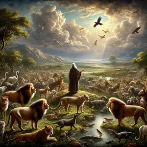 2. Fruktan och skräck för er skall komma över alla markens djur, över alla himlens fåglar, över allt som rör sig på marken och över alla havets fiskar. De har givits i er hand.